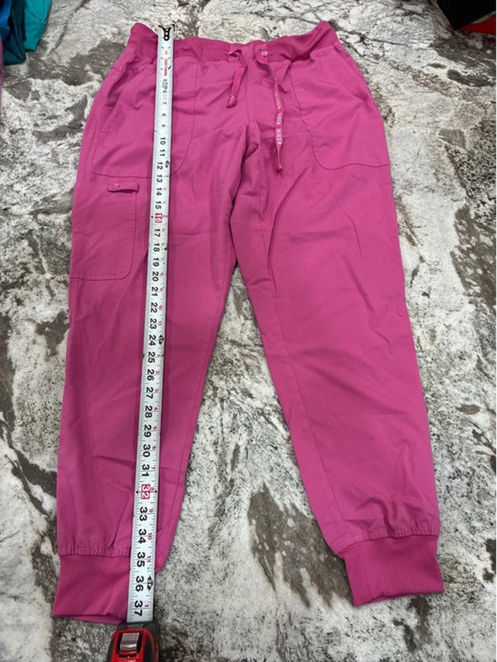 Med Couture Pink Drawstring Jogger Pants Size M